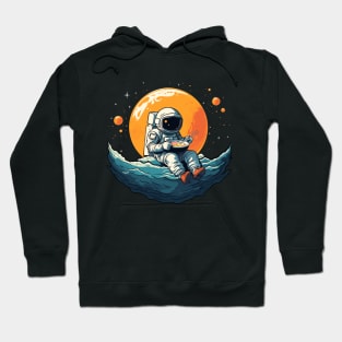 Astronaut Eats Ramen Space Men Women Kids Funny Ramen Hoodie